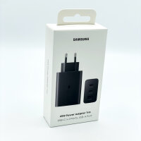 Samsung EP-T6530 Ladeadapter 65W, 2x USB-C & 1x USB-A, Schnellladegerät für Smartphone & Tablet, Schwarz