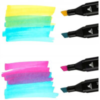 Touch 168-tlg. Marker-Set, 168 Farben, Alkoholmarker, Kunstmarker, inkl. schwarzer Reißverschlusstasche