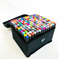 Touch 168-tlg. Marker-Set, 168 Farben, Alkoholmarker, Kunstmarker, inkl. schwarzer Reißverschlusstasche