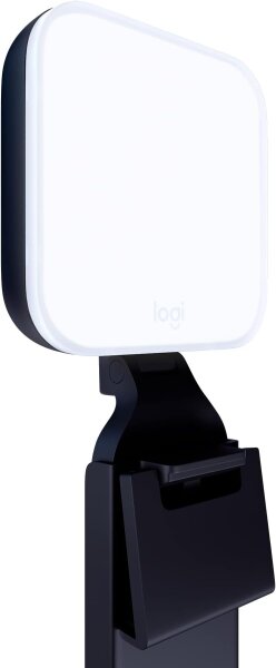 Logitech Litra Glow 946-000002, Premium-Streaming-Leuchte, TrueSoft-Technologie, 1,5 m USB-C-Kabel, Monitorhalterung, App-Steuerung