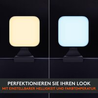 Logitech Litra Glow 946-000002, Premium-Streaming-Leuchte, TrueSoft-Technologie, 1,5 m USB-C-Kabel, Monitorhalterung, App-Steuerung