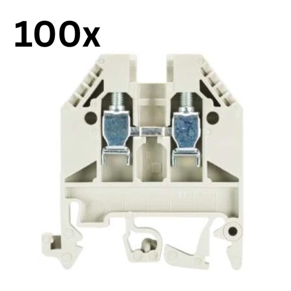 WIELAND WK 4/U/VO Feed-through terminal block 57.504.0055.0, 4 mm², 800V, 27A, ATEX/IECEx, 0.5 Nm, 9 mm stripping length, 100 pieces