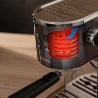 KRUPS XP444G10 Siebträger-Espressomaschine, 1350 W, Dual-Modus für Espresso und Milchaufschäumen, schwarz