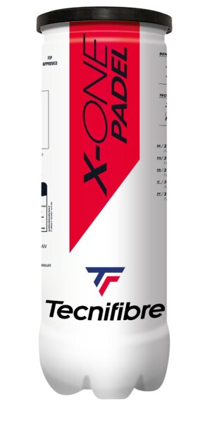 Tecnifibre X-One Padelbälle, 3er-Dose, druckgefüllt, langlebig, hohe Sprungkraft, Premium-Qualität für Padel-Tennis