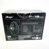 Zelotes F-18 kabellose Gaming-Maus, 24.000 DPI, Joystick, 11 Tasten, RGB, vertikal, ergonomisch, Bluetooth/USB, schwarz