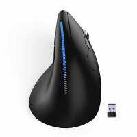 ZELOTES F-36A wireless mouse, 2.4G, 3-level DPI adjustment, ergonomic, bionic scroll wheel, USB Plug & Play, black