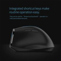 ZELOTES F-36A wireless mouse, 2.4G, 3-level DPI adjustment, ergonomic, bionic scroll wheel, USB Plug & Play, black