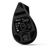 ZELOTES F-36A wireless mouse, 2.4G, 3-level DPI adjustment, ergonomic, bionic scroll wheel, USB Plug & Play, black
