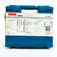 Makita E-11689 Drill Bit Set, 256-piece, versatile accessories for drilling and screwdriving, compatible with common machines