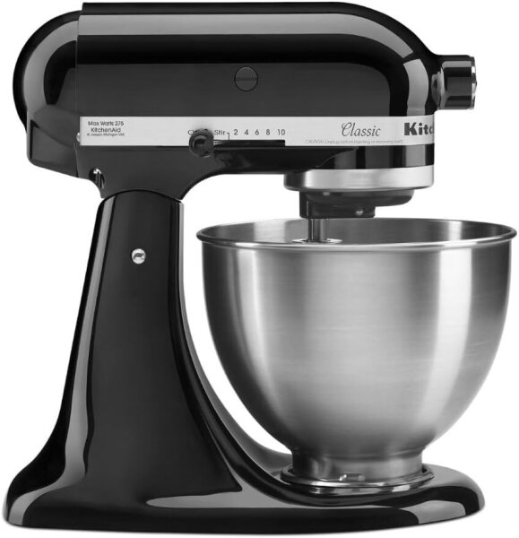 KitchenAid Classic Series 5K45SS Stand Mixer, 4.3 L, 275 W, Onyx Black, 10 speeds, planetary mixing action