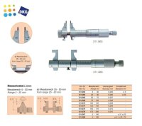 Innenmikrometer 311.073, Messbereich 100–125 mm, silber, präzise Innenmessung, Feineinstellung