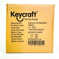 Keycraft Unicorn Bubbles, 12 pieces, 3 assorted colors, fun party toy for children