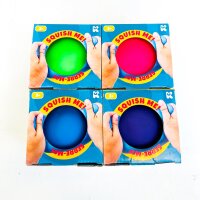 Keycraft Super Duper Squish Ball 4-Pack, Colorful Soft Stress Balls, Sensory Squeeze Toy for Children