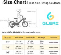 Glerc Bubble 12 Zoll Kinderfahrrad, für 3-8 Jahre, Jungen & Mädchen, mit Stützrädern, grün, verstellbarer Sattel