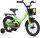 Glerc Bubble 12 Zoll Kinderfahrrad, für 3-8 Jahre, Jungen & Mädchen, mit Stützrädern, grün, verstellbarer Sattel