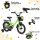 Glerc Bubble 12 Zoll Kinderfahrrad, für 3-8 Jahre, Jungen & Mädchen, mit Stützrädern, grün, verstellbarer Sattel