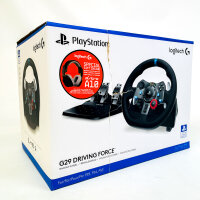 Logitech G29 Driving Force Gaming Steering Wheel, 900° Rotation, Force Feedback, Black, for PS5, incl. Headphones