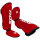 RDX Shin Guards L 170–180 cm, Kickboxing, Red, Lightweight Nylon Plastic Shell, Shell Shock GEL Cushioning