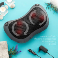 InnovaGoods Shiatsu Massager, 4 rotating heads, infrared heat, 3 levels, 220–240 V, ergonomic, grey