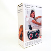 InnovaGoods Shiatsu Massager, 4 rotating heads, infrared heat, 3 levels, 220–240 V, ergonomic, grey