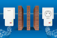 AVM FRITZ! Powerline 1260 Set, Powerline-Adapter mit WLAN, Gigabit-LAN, MIMO-Technologie, Netzwerk-Erweiterung