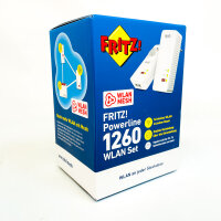 AVM FRITZ! Powerline 1260 Set, Powerline-Adapter mit WLAN, Gigabit-LAN, MIMO-Technologie, Netzwerk-Erweiterung