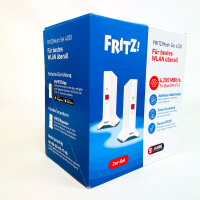 AVM FRITZ! Mesh Set 4200, 2x FRITZ!Repeater, Tri-band Wi-Fi 6, up to 4,200 Mbit/s, WLAN for 3–5 rooms, German version