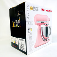KitchenAid Artisan 5KSM175PSEDR Küchenmaschine, 4,8L Schüssel, 300W, Planetenrührwerk, Farbe Dried Rose