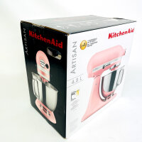 KitchenAid Artisan 5KSM175PSEDR Küchenmaschine, 4,8L Schüssel, 300W, Planetenrührwerk, Farbe Dried Rose