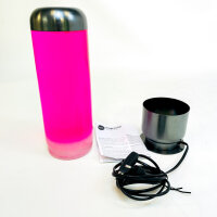 Balvi Lava Lamp Capsule, pink-weiß, Lavalampe, Aluminium/Glas, modernes elegantes Design, dekorative Raumbeleuchtung