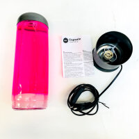 Balvi Lava Lamp Capsule, pink-weiß, Lavalampe, Aluminium/Glas, modernes elegantes Design, dekorative Raumbeleuchtung