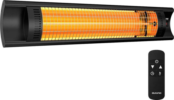 Auronic 3226 patio heater, 2500 W, 9 heat settings, remote control, for 20 m², black