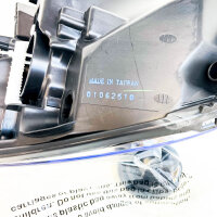 TYC right headlight, suitable for Renault Twingo II CN0, model number 20-14027-05-2, clear glass, halogen, with motor for headlight range adjustment