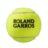 Roland Garros Tennisbälle 4er-Pack, gelb, Trainingsbälle, langlebig, geringe Flusenbildung, für alle Platzarten