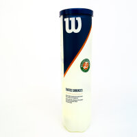 Roland Garros Tennisbälle 4er-Pack, gelb, Trainingsbälle, langlebig, geringe Flusenbildung, für alle Platzarten