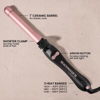 Beachwaver Co. B1 Lockenstab 25mm, rotierend, Keramik, automatischer Curler, Midnight Rose, für alle Haarlängen