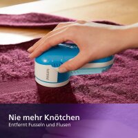 Philips GC026/00 Lint Remover, 500 Series, battery-operated, 3W, 3V DC, for clothing & textiles, turquoise