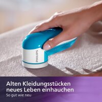 Philips GC026/00 Lint Remover, 500 Series, battery-operated, 3W, 3V DC, for clothing & textiles, turquoise