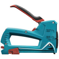 Novus Dahle J-29 Hand Tacker, Professional Tacker, Turquoise, Zinc Die-Cast, for Staples A/D 6–14 mm & Nails E 16 mm, Switchable for Fine Wire Staples