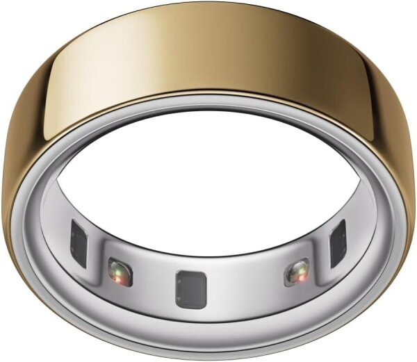 OURA Ring 4, Größe 8, Gold, Smart Ring, Schlaf- und Fitness-Tracker, Herzfrequenzmessung, bis 8 Tage Akkulaufzeit
