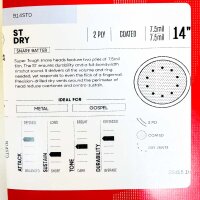 Evans Super Tough DRY B14STD 14" Snare Drumhead, double-ply, coated, 2-ply, 7.5 mil, with drying holes