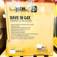 LD Systems DAVE 18 G4X, aktives 2.1 PA-System, Subwoofer mit 18", Satelliten, integrierter Mixer, Bluetooth, 4000 Watt