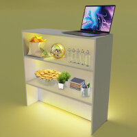 PIXLIP GO LIGHTBOX COUNTER L 156019, LED trade fair counter 100x40x100 cm, mobile illuminated counter, 110–230V, 24V
