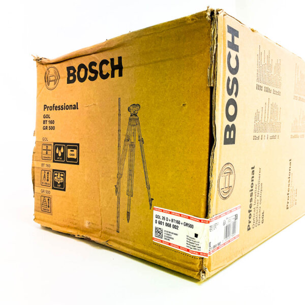 Bosch GOL 26 D 0601068002, optical leveling instrument set, with BT 160 tripod, GR 500 measuring rod, case