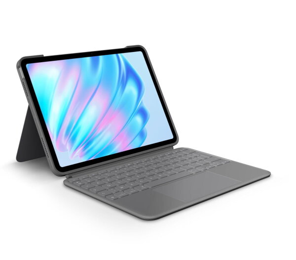 Logitech Combo Touch 920-012631, Keyboard Case for iPad Air 11" (M2/M3), AZERTY, Oxford Grey, Detachable, Trackpad