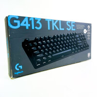 Logitech G413 TKL SE Gaming Keyboard, QWERTY, wired, tenkeyless, mechanical keys, aluminum surface