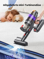 BUTURE VC90 cordless vacuum cleaner, strong suction power, mattress attachment, wall mount with charging function, automatic suction power adjustment
