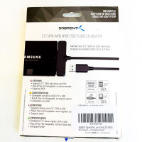 Sabrent EC-SSHD adapter cable, SATA to USB 3.0, converter for 2.5" HDD/SSD, fast data transfer, plug & play