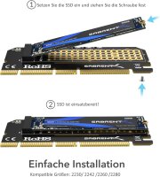 Sabrent EC-PCIE Adapterkarte, NVMe M.2 SSD zu PCIe,...