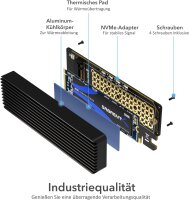 Sabrent EC-PCIE Adapterkarte, NVMe M.2 SSD zu PCIe, Aluminium-Kühlkörper, PCIe Erweiterung für Desktop-PC